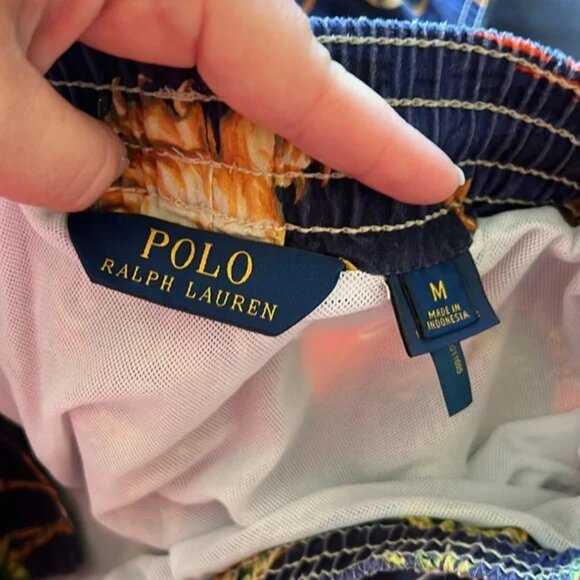 EUC Vintage Polo Ralph Lauren Dragon Eagle Swim Trunks sz M - Picture 3 of 6